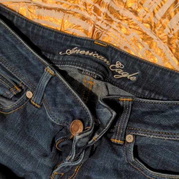 AE Destroyed Slim Stretch Bootcut Jeans - Picture 7 of 8